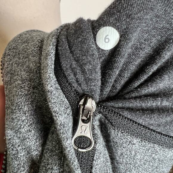 Lululemon Women's Wrap Up Jacket Heathered Speckled Black Hoodie Size 6 Lounge - Picture 7 of 9